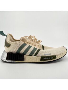 Adidas NMD_R1 Womens Size 8.5 Beige Green Black Athletic Running Shoes Sneakers